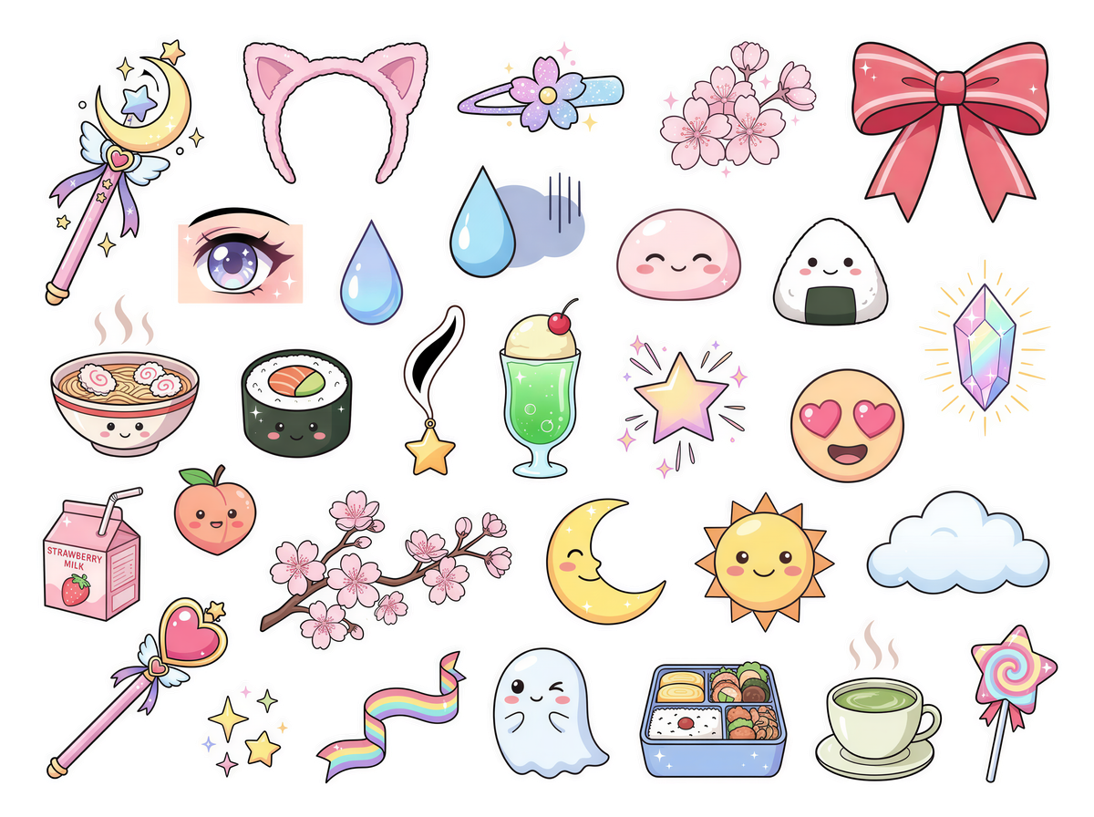 anime sticker sheet
