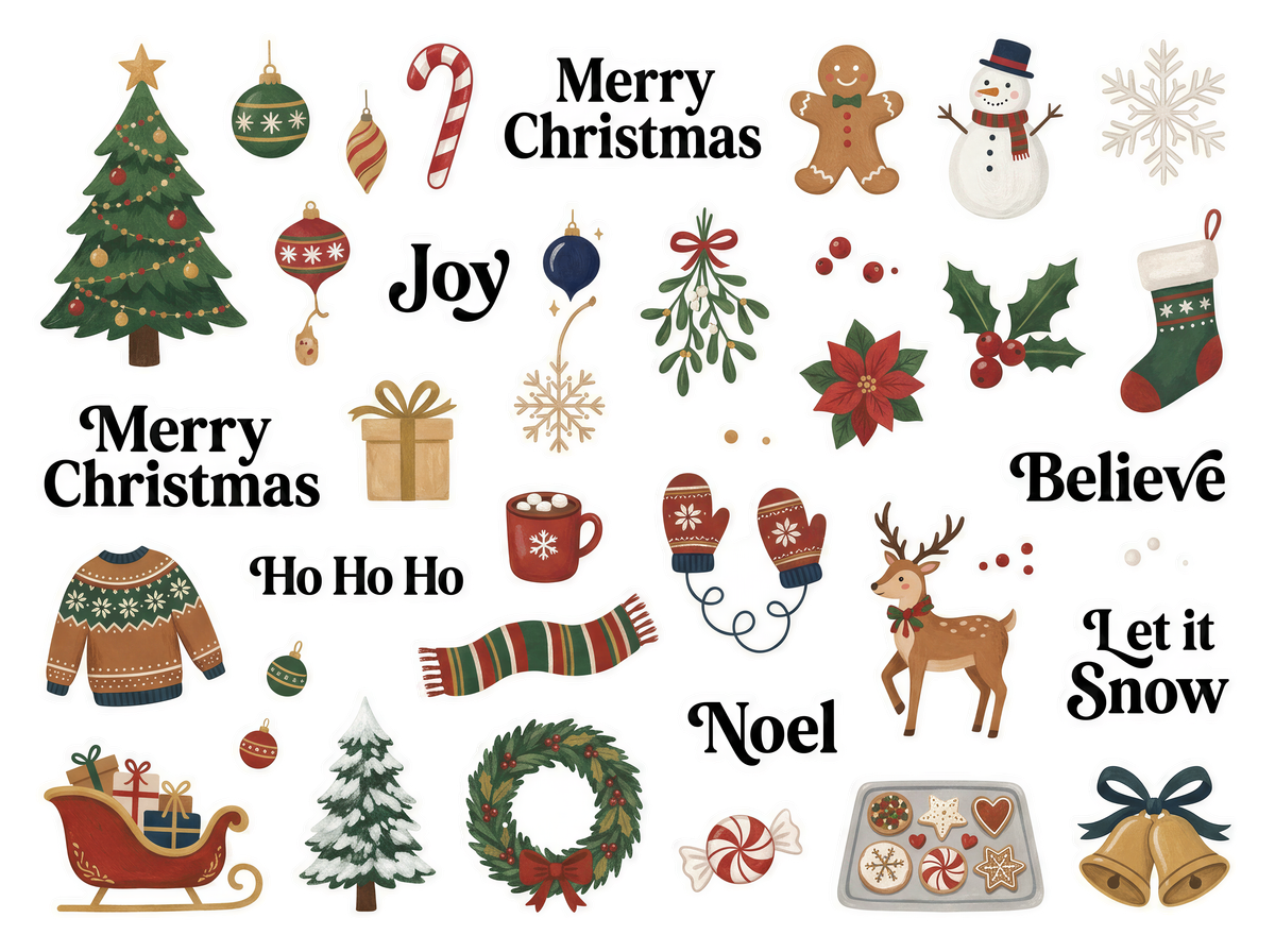 christmas sticker sheet