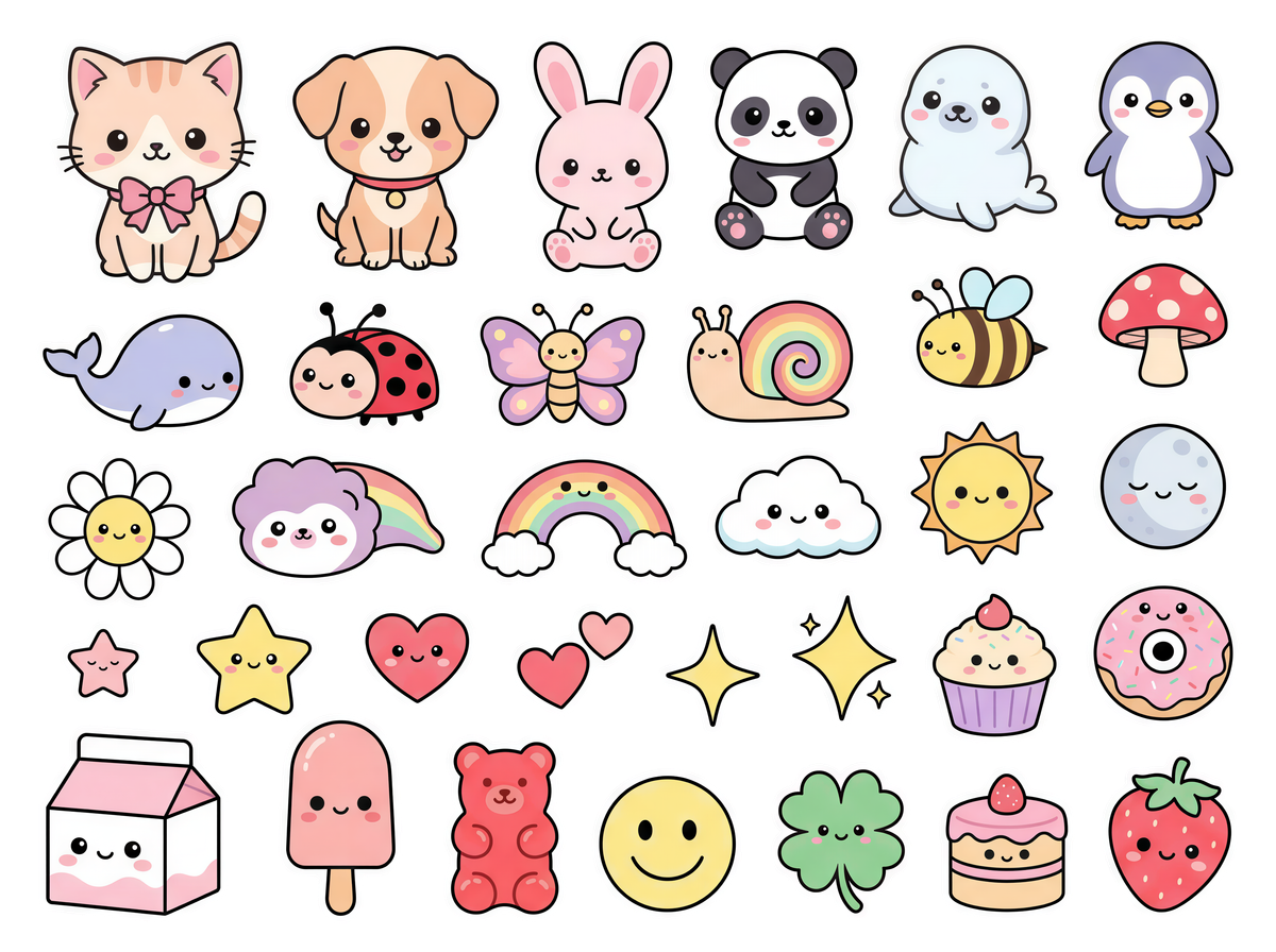 cute sticker sheet