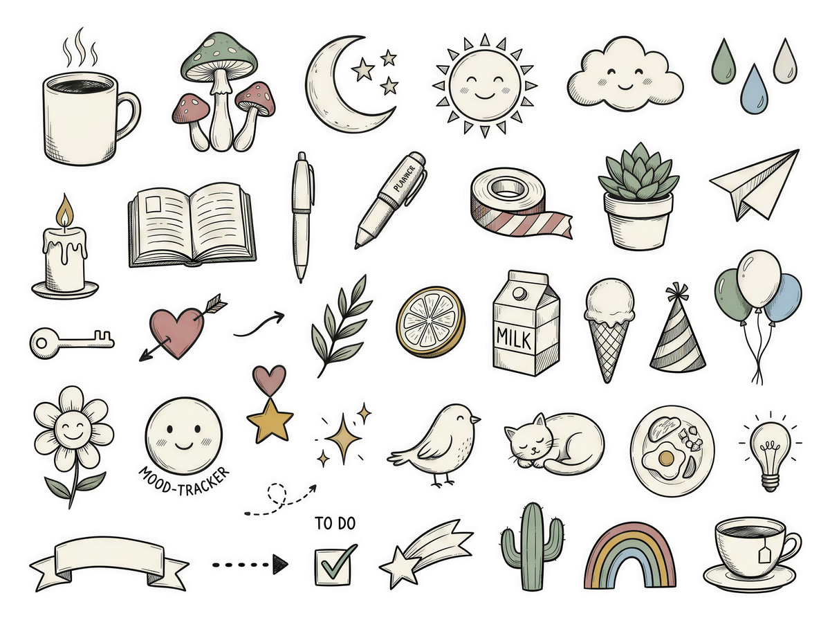 doodle sticker sheet