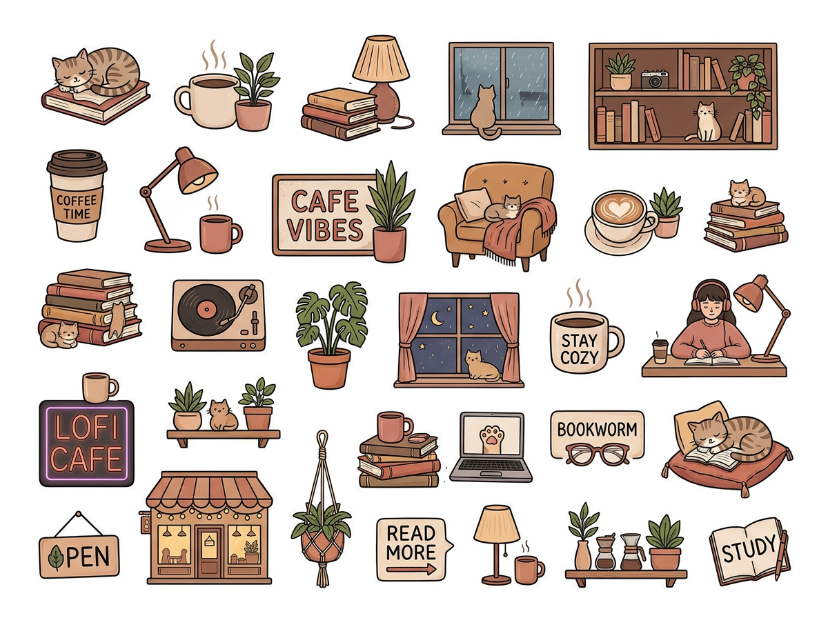 lofi sticker sheet