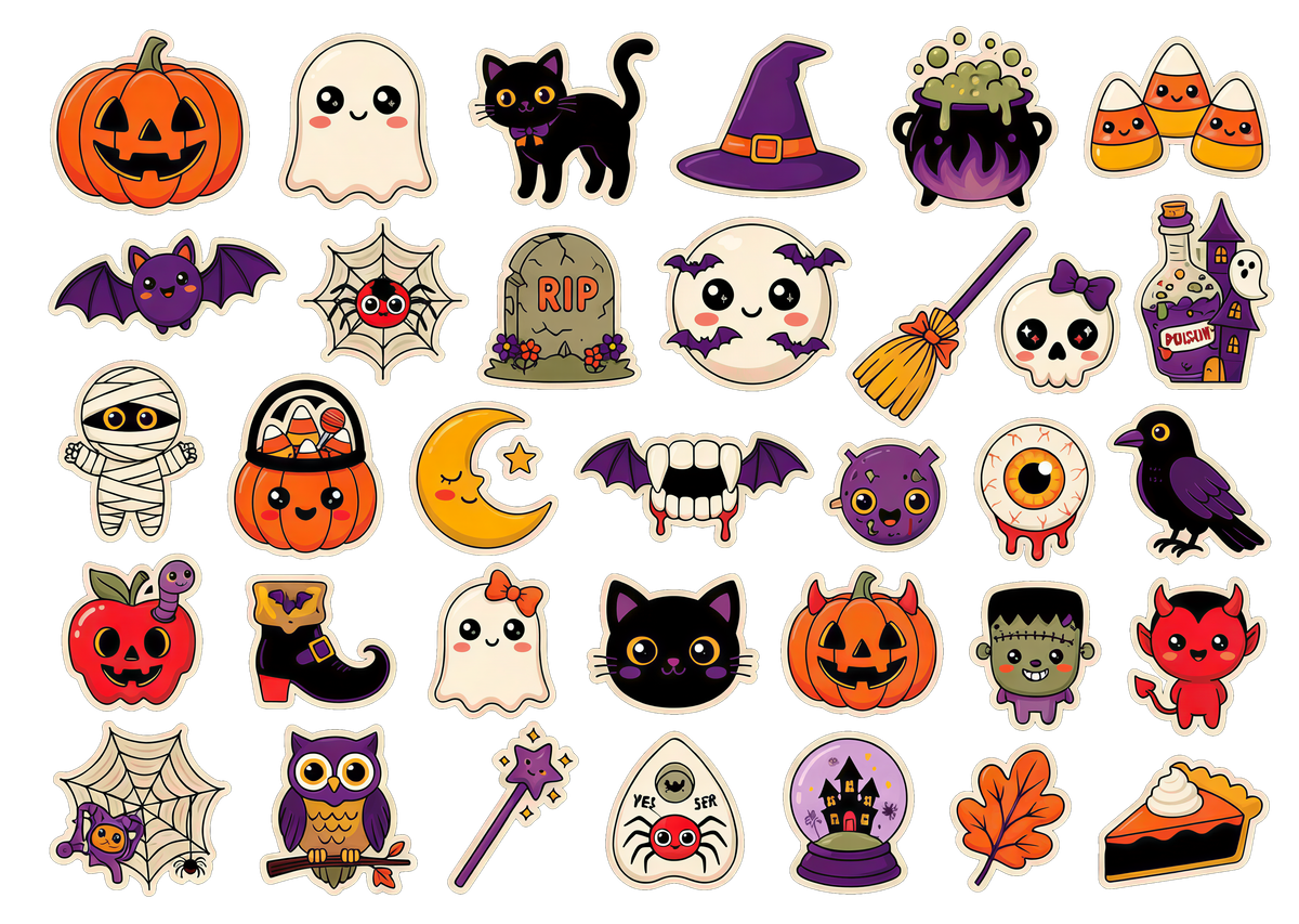 spooky sticker sheet