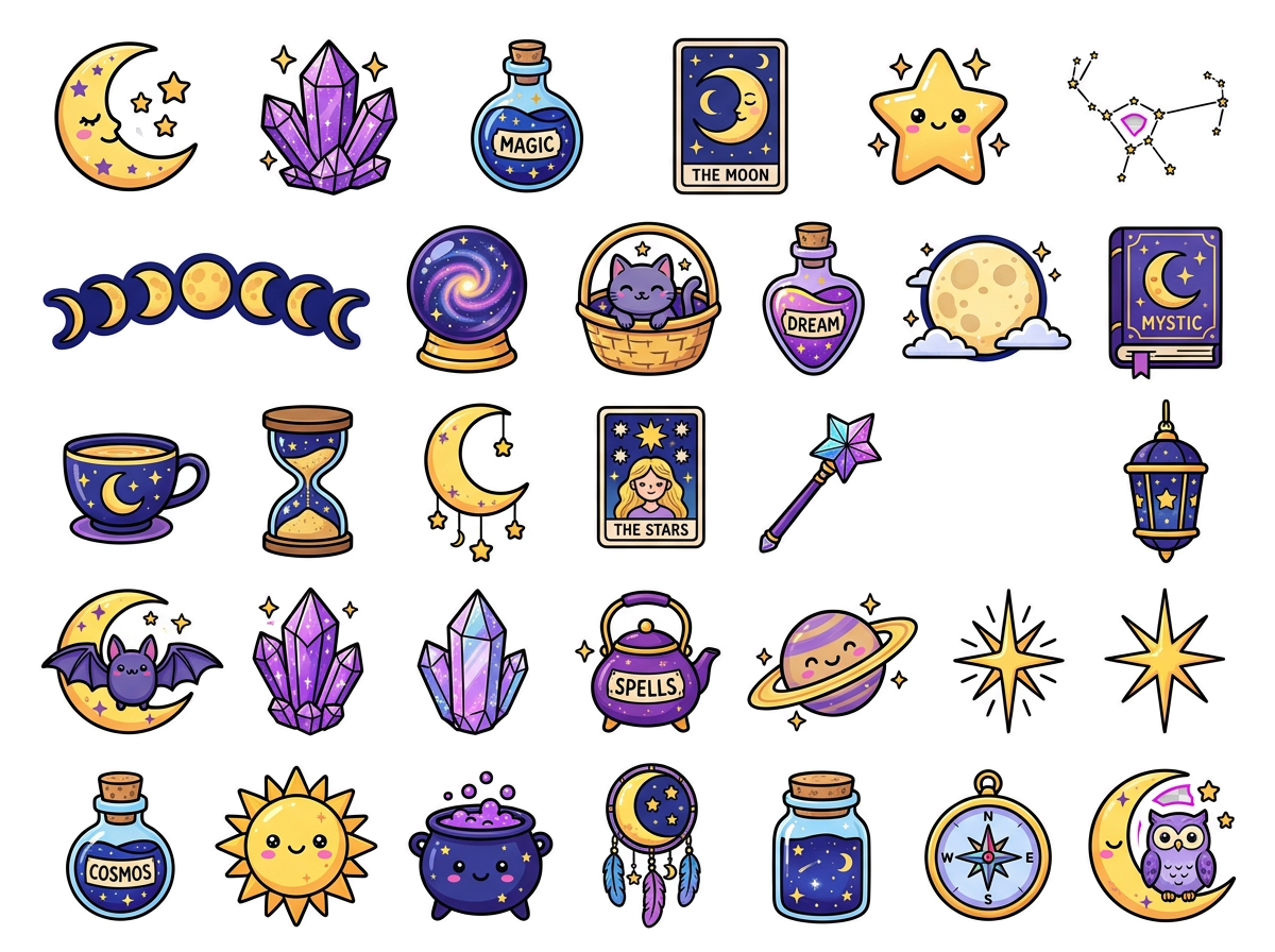 witchy sticker sheet