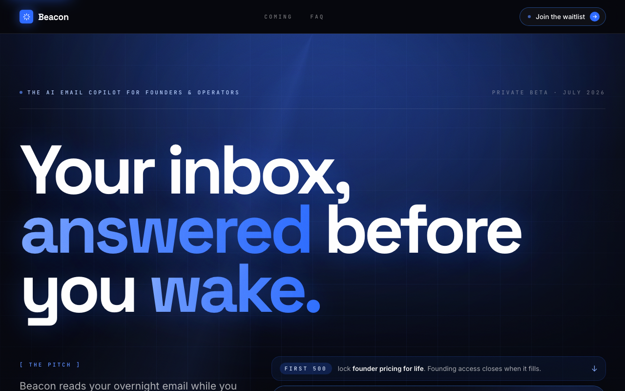 Beacon template preview