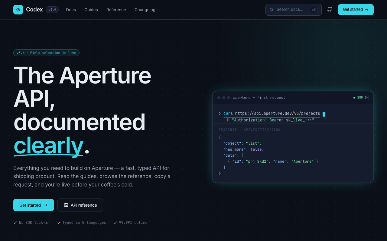 Codex template preview
