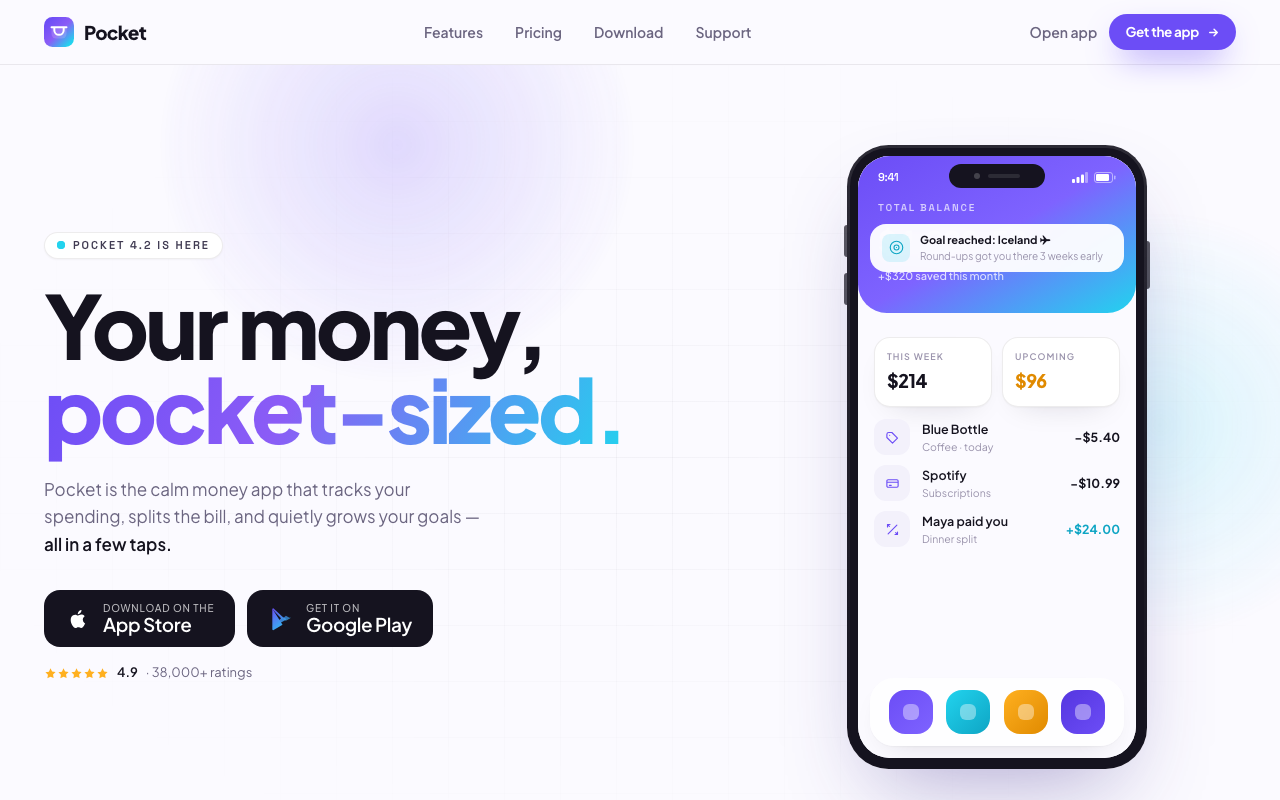 Pocket template preview