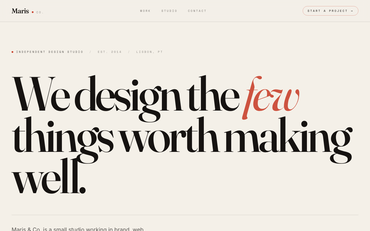 Studio Folio template preview